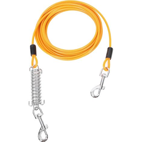 Laisse de Traction pour Chien avec Ressort Câble Revêtu pour Promenade et Course Laisse Durable et Confortable pour Types de Chiens (1/5)