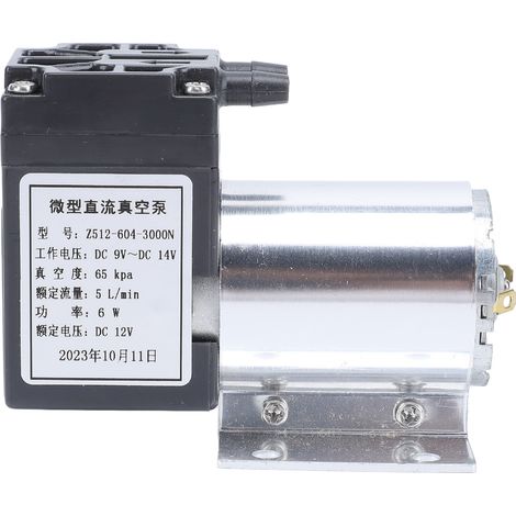 Pompe à vide 12V avec support, micro pompe à pression négative 5L/min 65Kpa entraînée par moteur CC pour produits électriques industriels (1/5)