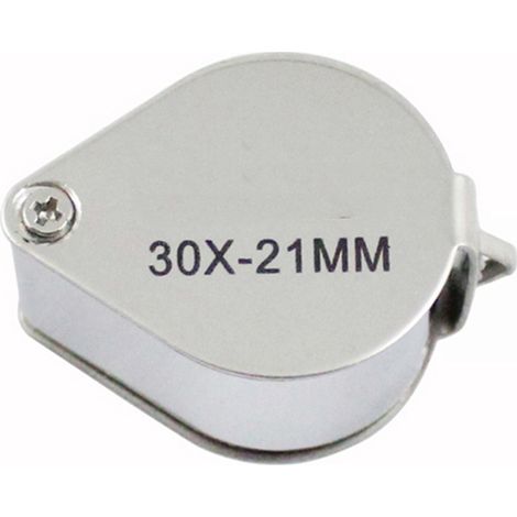 Loupe de poche pour bijoux 30x 21 mm, loupe de bijoutier pour bijoux, pierres, timbres, pièces de monnaie et montres. (1/5)