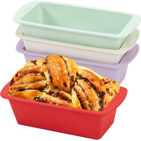 Set 4 moules pain silicone couleurs assorties (1/5)