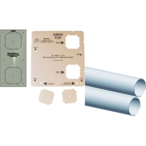 Meltem Montageset Aufputz M-WRG-M/AP, inkl. Außen- und Fortluftrohr DN 100 2x 0,5m