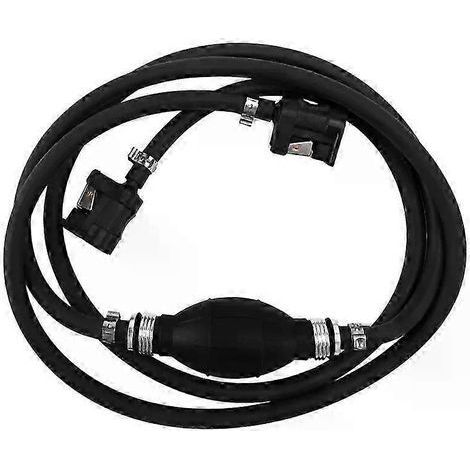 Tuyau d'alimentation en carburant de 2 m avec poire d'amorçage, compatible avec les moteurs hors-bord Johnson, Evinrude et OMC, 8 mm