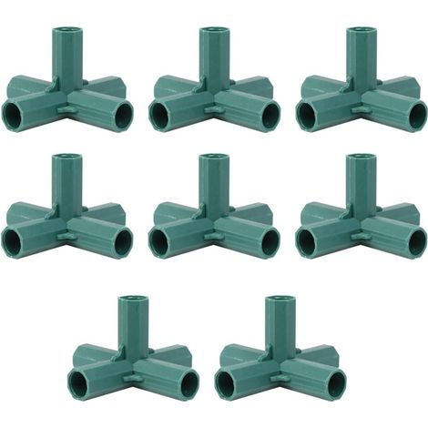 Supports De Jardin Inférieurs 8 Pièces Pièces en Nylon Tube De 16 Mm Vert Foncé Fixation Sécurisée Conception À Cinq Trous (1/5)