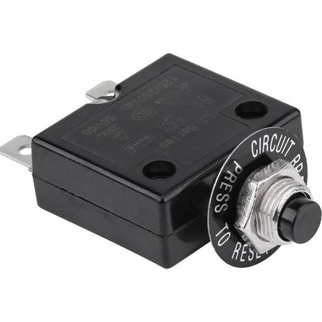 Disjoncteur 20A Interrupteur thermique de réinitialisation en option, 125-250V AC 50V DC Disjoncteur à bouton-poussoir de protection contre les surcharges de courant (1/3)