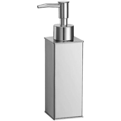 Distributeur de savon sur pied en acier inoxydable 304, chromé