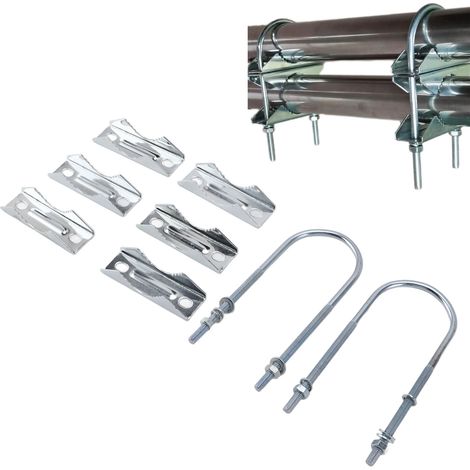 Support Antenne U Bolts en Fer Kit Mâts à Mâts Double Clamp Bloc V (1/5)