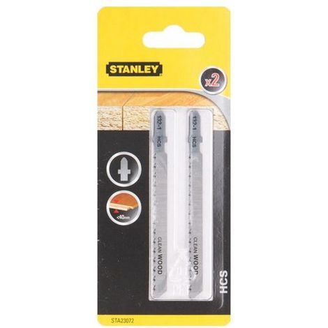 BLACK+DECKER Lame 100x2.5 mm, per seghetto alternativo, per legno, 2 pezzi