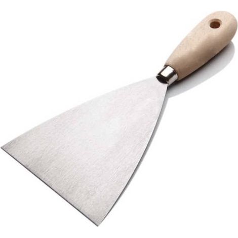 Spatola per stuccatori con lama in acciaio e manico in legno in confezione da 12 pezzi -100 mm (1/2)