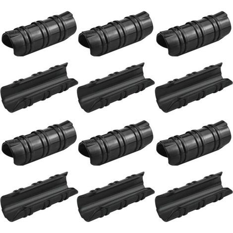 12 Pcs Greenhouse Clips 25mm High Temperature Resistant Garden Greenhouse Clips Durable Easy to Use for Securing Greenhouse Tarpaulins, Banners, Hoses, and Garden Films - Black (1/5)