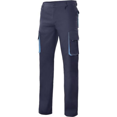 PANTALÓN BICOLOR AZUL NAVY/CELESTE T-40 - VELILLA