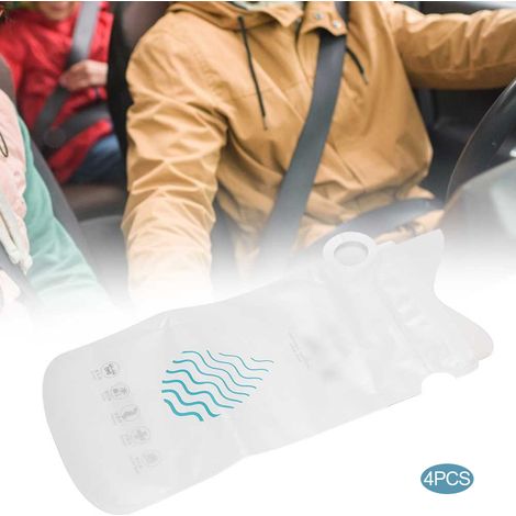 Tragbarer Urinbeutel 700 ml – 4er-Pack für Männer und Frauen, mobile Notfalltoilette fürs Auto (1/5)