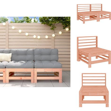 Canapés centraux de jardin 2 pcs bois massif douglas vidaXL