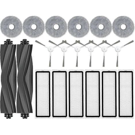 Lot de 20 pièces de rechange pour aspirateur Bot L10 Prime / L10S Pro : brosse latérale principale et filtre HEPA (1/4)