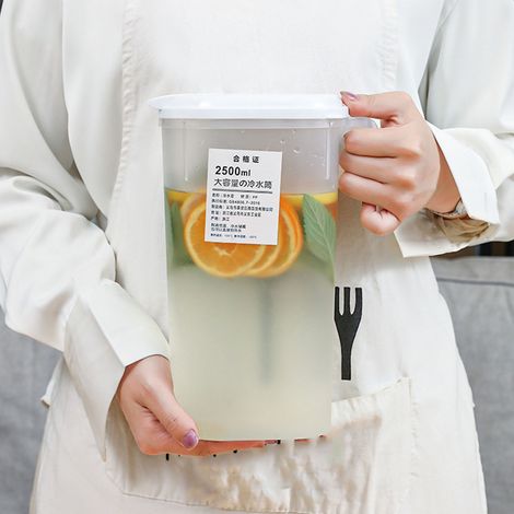 Pichet à eau domestique en plastique résistant aux hautes températures et de grande capacité, pour réfrigérateurs, théières, théières à herbes et eau bouillie. (1/5)