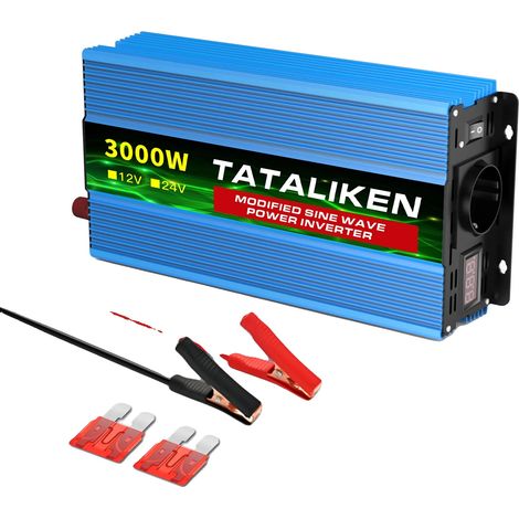 Inverseur, Affichage Numérique, Ventilateur à Contrôle de Température, 12V 3000W 220V50HZEU (1/2)