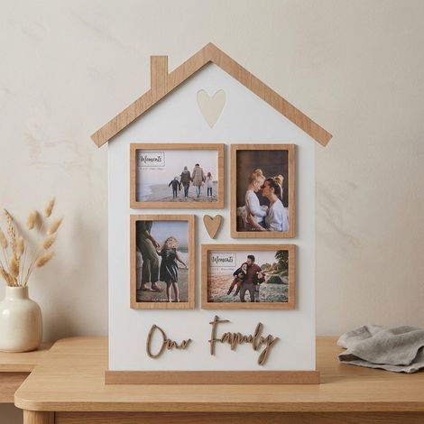 House Shaped Collage Our Family Photo Frame (1/2)
