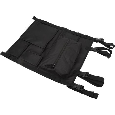 Organisateur de siège avant de voiture, sac de rangement suspendu noir pour forces de l'ordre, camping et autres activités de plein air. (1/5)