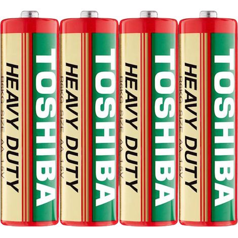 Batterie Toshiba Heavy Duty Zinc AA - LR6 MN1500 R6 1.5V 4 pezzi (1/4)