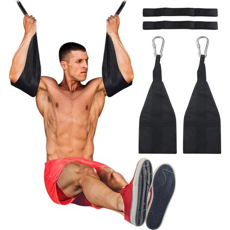 Sangles Abdominales - Sangles De Suspension Pour Barre De Traction - Renforcement Des Abdominaux Et Muscles Profonds - Par Paire (1/5)