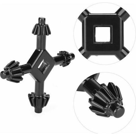 Clé de mandrin multi-perceuse en acier 4 en 1 pour outils de perceuse à main pour serrer et desserrer les mandrins universels NPTERBL (1/5)
