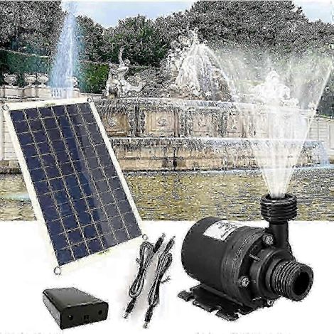 Pompe à fontaine sans balais à énergie solaire de 50 W avec une capacité de 800 L/h, adaptée aux bassins de jardin, aux piscines et aux abreuvoirs à oiseaux. (1/5)