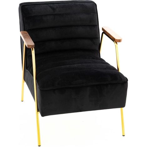 Amadeus - Fauteuil en velours noir Hutch (1/5)