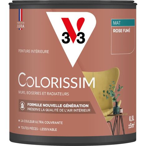 Peinture murale intérieure Colorissim® V33 Rose fumé Mat 0,5L