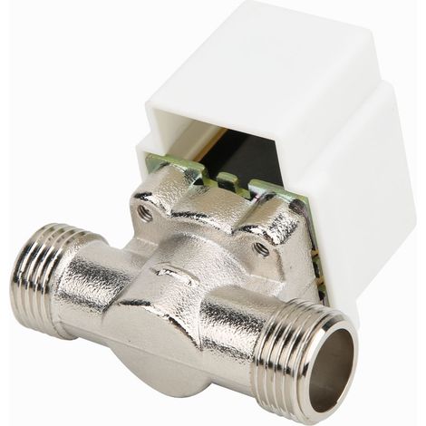 Électrovanne 1/2 pouce DC 12V 0,3A normalement fermée, type pilote, pour eau, alimentation 12V, usage domestique ou irrigation, raccord G1/2, fermeture automatique. (1/2)
