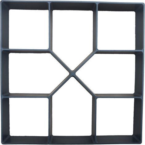 Moule à Pavage Plastique 40 x 40 cm pour Garden Terrasse Allée Patio Jardin Trottoirs Chemin de Pavage en Ciment Béton Moule à Pavé Réutilisable Moule de Coffrage Bricolage