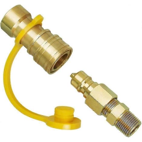 Raccord rapide pour tuyau de barbecue à gaz propane naturel en laiton 3/8 pouce, outil de connexion (1/5)