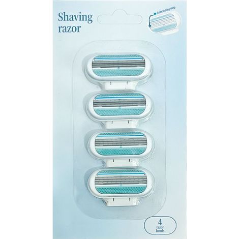 Rasoir Femme 3 Lames Haute Qualité – Acier Inoxydable Doux pour la Peau, Anti-Rayures (4 Lames – Carton Vert Femme) (1/4)