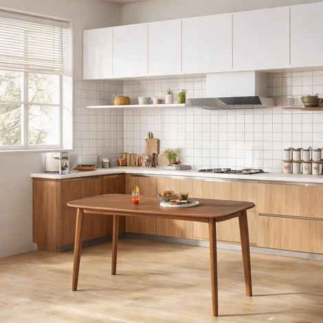 Table de salle à manger braun en kiefernholz 150 x 80 x 76 cm (1/5)