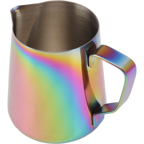 Milchkännchen aus Edelstahl zum Aufschäumen von Milch und Kaffee, ideal für Teestuben und Cafés (550 ml), erhältlich in sieben Farben. (1/5)