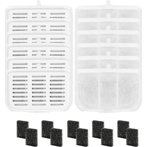 Packung mit 22 Filtern für den Petkit Max3 Trinkbrunnen für Haustiere, Aktivkohle hoher Dichte filtert Gerüche und Verunreinigungen im Wasser (12 Filter + 10 Schwämme) (1/5)
