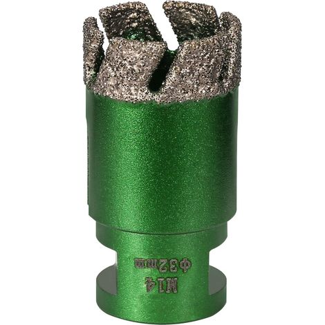 Foret diamanté pour carrelage sec, 32 mm, raccord fileté M14, scie cloche soudée sous vide, pour maçonnerie, trou creux pour carrelage, marbre, granit, porcelaine, béton et pierre de quartz (1/5)