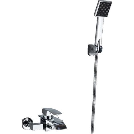 Badewannenarmatur, Wandmontage, Handbrause enthalten, Chrom B (1/2)