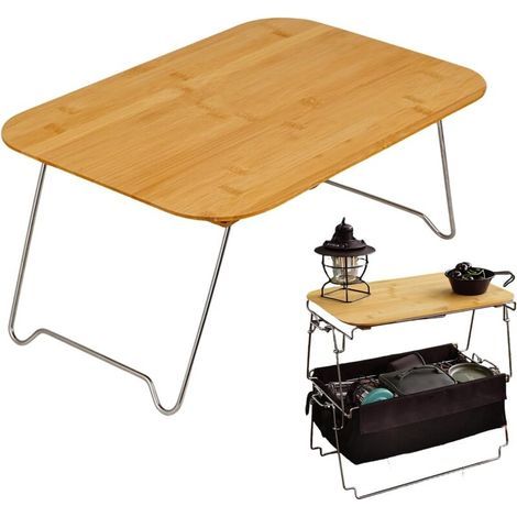 Folding Camping Table - Lightweight and Foldable Portable Outdoor Desk Camping Accessory for Patio Kitchen Yard Garden Balcony Home Picnic Laptop Indoor Travel (1/5)