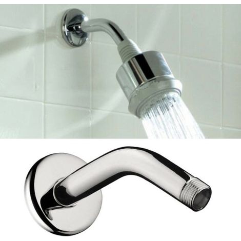 Brazo de ducha mural, manguera de extensión de acero inoxidable para cabezal de ducha mural de baño (1/5)