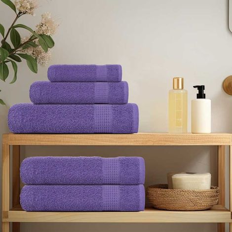vidaXL Wash Towels "FROGN" 4 pcs Purple 30x30 cm 360 gsm (1/5)