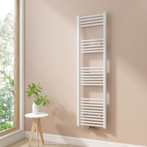 Heilmetz Toallero Secatoallas Radiador No es eléctrico Baño Radiador Para sistemas de calentamiento de agua Blanco 140x40cm 476W