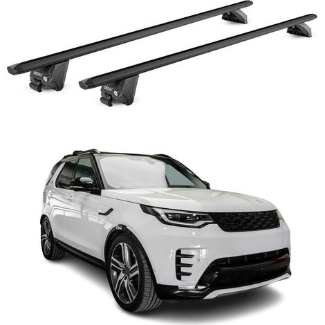 OMAC Barres de toit aluminium certifiées TÜV pour Land Rover Range Rover Velar L560 2017-2026 – Pour rails de toit intégrés – Rainure en T – Charge max 100 kg – 2 antivols Noir (1/5)