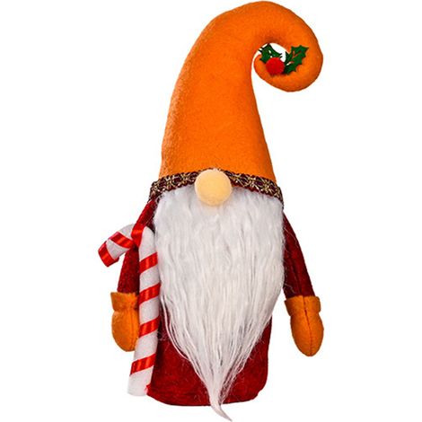 Figurine Renne Noel Bonnet Happe Orange Decorations Fete Noeud Coeur Style B (1/3)