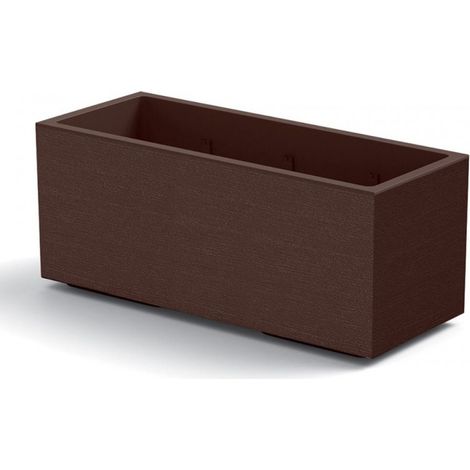 Jardinière 100 cm chocolat – Résistante aux UV – Pour intérieur et extérieur – Nettoyage facile – Fabriquée en Italie – Veca