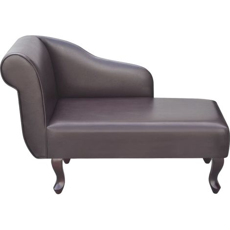 Chaise longue  Transat  Bain de soleil Marron Similicuir (1/5)