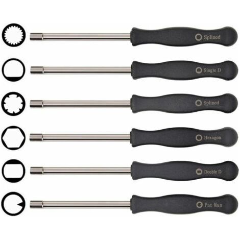 Jeu de tournevis pour carburateur, outil de réglage 6 pièces adaptable sur Husqvarna 125 135 136 137 141 141 235 235e 236 236e 240 240e 435 435e 440e de McCulloch Partner tronçonneuses Poula