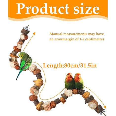 Jouet Perroquet Jouets pour Perruches Perchoirs Jouts pour Oiseaux Accessoires pour Cages à Oiseaux Accessoires pour Cages à Oiseax pour Tous Les Oiseau de Petite à Moyenne Taille. (1/4)