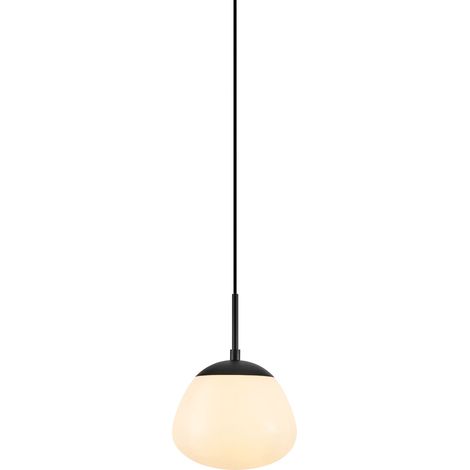 Suspension E14, max. 40W, verre opale blanc et métal noir - Markslöjd - Rise (1/3)