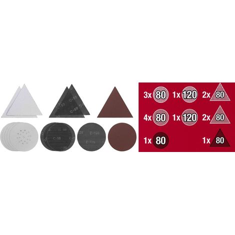 KWB Jeu de 15 abrasifs pour ponceuse girafe 225 mm (Grain 80 et 120) (1/3)