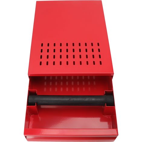 Tiroir à dosette de café en acier inoxydable épaissi, boîte à résidus de café pour maison et magasin, rouge (1/5)