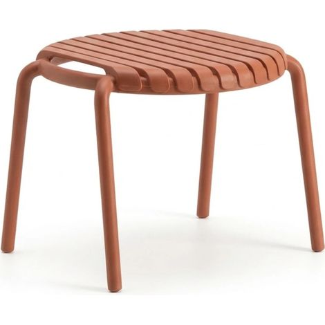 Table basse de jardin ronde en résine PP 50 % recyclé Joysxee- Ø50 cm - Terracotta - Jardiline